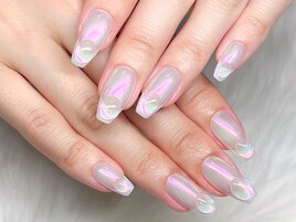 長さだし◆オーロラしずくネイル