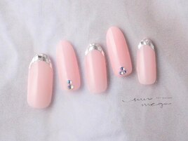 ガラスフレンチネイル