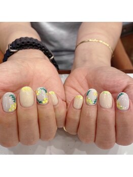 ハーティーネイル hearty nail 溝の口店/ミモザネイル/定額/春/マグ