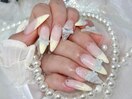イエローフレンチ春ネイル♪