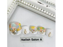 ネイリッシュサロン エー(Nailish Salon A)/大人可愛いフットネイル