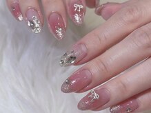 サリナスネイル 西院店(SARINASNAIL)/キラキラピンク