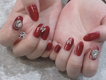 ボルドーマグネットネイル