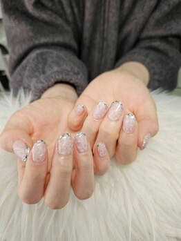ビュービー ネイル(Beaubie Nail)/ガラスフレンチ　パラジェル変更
