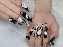 サリーネイルラボ(Sully Nail Lab)/ブラックピンクネイル