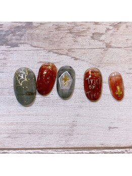 ネイルアンドまつ毛エクステ ルーナ イオン多摩平の森店/シンプルハロウィン