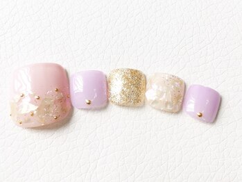 ノーラスリエン 銀座(NOLASLIEN)/春ネイル フット パステルMIX