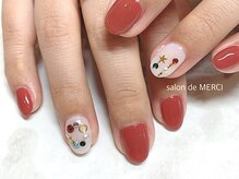 サロン ド メルシー(Salon de MERCI)/赤ネイル☆