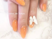 サロンド トウキョウ(Le salon de TOKYO)/夏お勧め☆シアーオレンジネイル