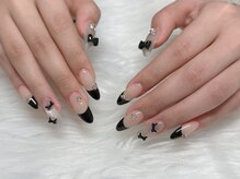 成美ビューティーサロン(成美beauty salon)/黒フレンチネイル