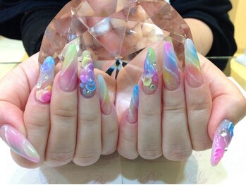 エスフィーネイルサロン ブリーユ(Esfy nailsalon Brille)/カラフル天然石風