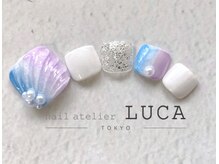 ネイルアトリエルカ(nail atelier LUCA)/W-66 オーロラ人魚の鱗フット