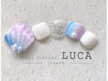 ネイルアトリエルカ(nail atelier LUCA)/W-66 オーロラ人魚の鱗フット