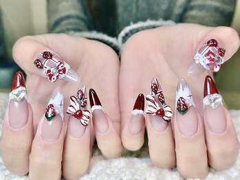 グランスネイル(glance nail)/長さだし持ち込みネイル
