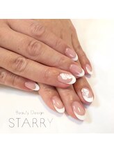 スターリー(STARRY)/白フレンチ　フラワー