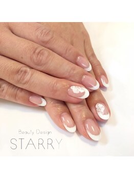 スターリー(STARRY)/白フレンチ　フラワー