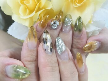 ダブルネイル(Double Nail)/【豊田】秋タイダイネイル