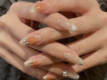アイネイルズ 天神今泉店(I-nails)/【kanako.m】綺麗めオレンジ