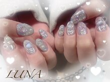 ネイルアンドまつ毛エクステ ルーナ 八王子店/☆ハートキラキラネイル☆