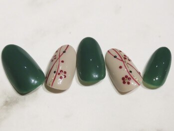 カレネイル(kale nail)/１２月限定シンプルART＋500円