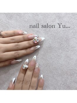 ネイルサロン ユー(Yu...)/キラキラ白フレンチnail