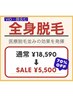 Motto７周年キャンペーン！全身脱毛 ¥18,590→¥5,500