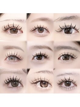 リス 博多駅店(Lys)の写真/【豊富なデザイン】網紅(ワンホン)エクステ120本￥6200~/フラットラッシュ140本￥6000で束感トレンドまつ毛