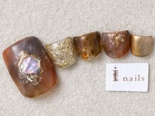 アイネイルズ 三宮店(I nails)/オレンジブラウン奥行ニュアンス