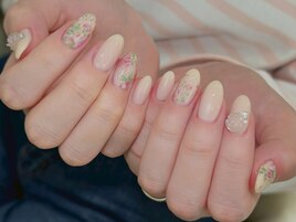 ピンクローズネイル