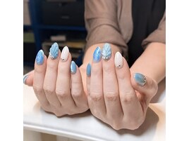 マーメイドシェル風3D×ブルー