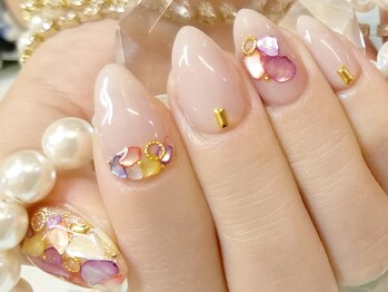 ネイルマジック 仙台一番町店(NAIL MAJIC)/シェルストーンネイル★¥9900