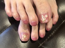 プラハネイル(+HER 美甲)/タイダイ×ホイル