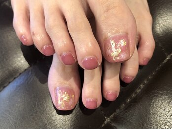 プラハネイル(+HER 美甲)/タイダイ×ホイル