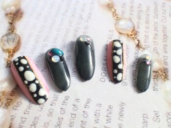 ベレッツァネイル 大阪 日本橋(BellezzaNail)/アート…シースルードット