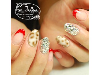 ジュジュ(Juju)/エアブラシアートヒョウ柄ネイル