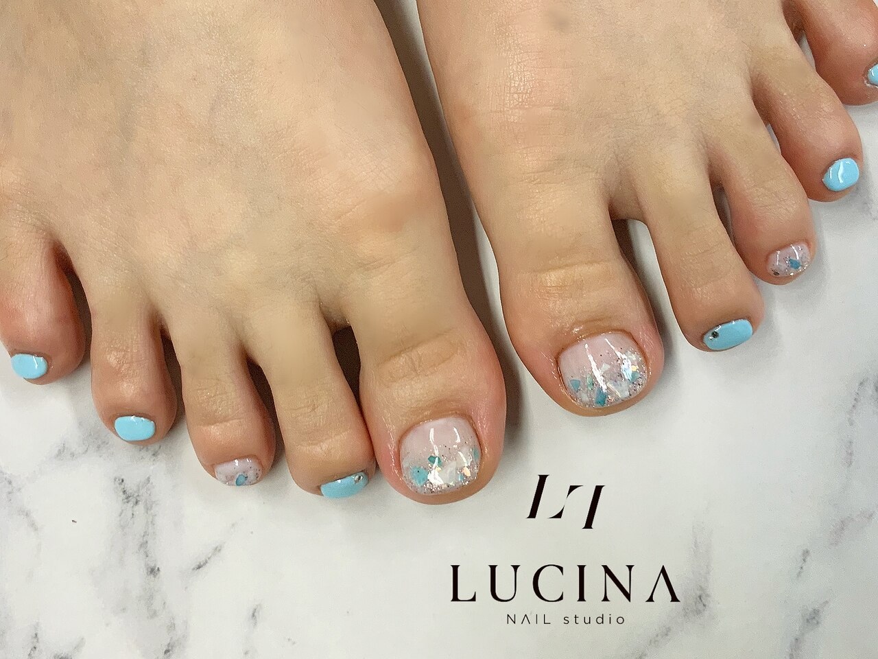 フット！シェルうめつくしネイル☆ | L'eclat