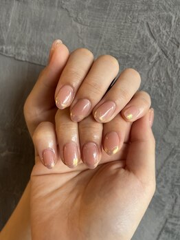 トリコ ネイル(TRICOT NAIL)/変形オーロラフレンチ