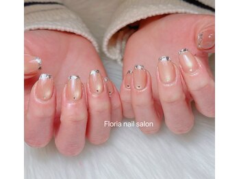 ガラスフレンチネイル