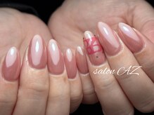 サロン エージー(salon AZ)/オーロラワンカラー、アート追加