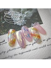 ジュジュ(Juju)/オーロラチェックネイル