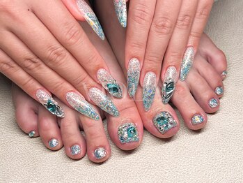 ヴィオラ(VIOLA)/夏/ラメ/ストーン/スカ/フット