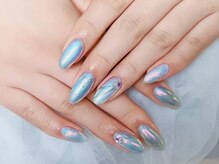 トレンドネイルスタジオ(Trend Nail Studio)/海ネイル(ミラー オーロラ)