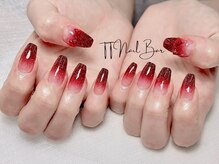 ティティネイルバー(T.T Nail Bar)/カラー+ラメグラデーション
