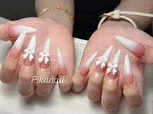 ピカネイル 上野 御徒町(Pika Nail)/グラデーションｘパーツｘビンク