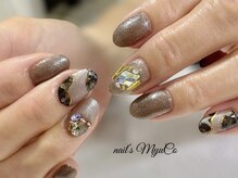 ネイルズミューコ(nail's MyuCo)/大人のアニマル＆ビジューネイル