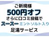 【ご新規限定】500円オフ&さらに口コミ投稿でミント入りバスソルト入の足湯!