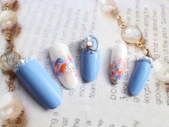 ベレッツァネイル 大阪 日本橋(BellezzaNail)/アート…小花畑