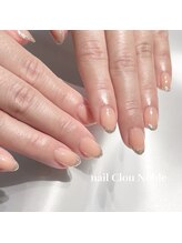 ネイルクルーノーヴル(nail Clou Noble)/ベージュ×シルバー