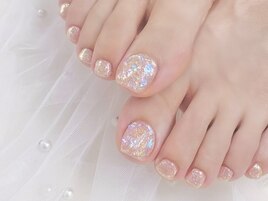うるうる☆オーロラフットネイル