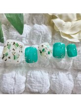 セプトネイル 三条店(SEPT NAIL)/8月フットサンプル映えアート